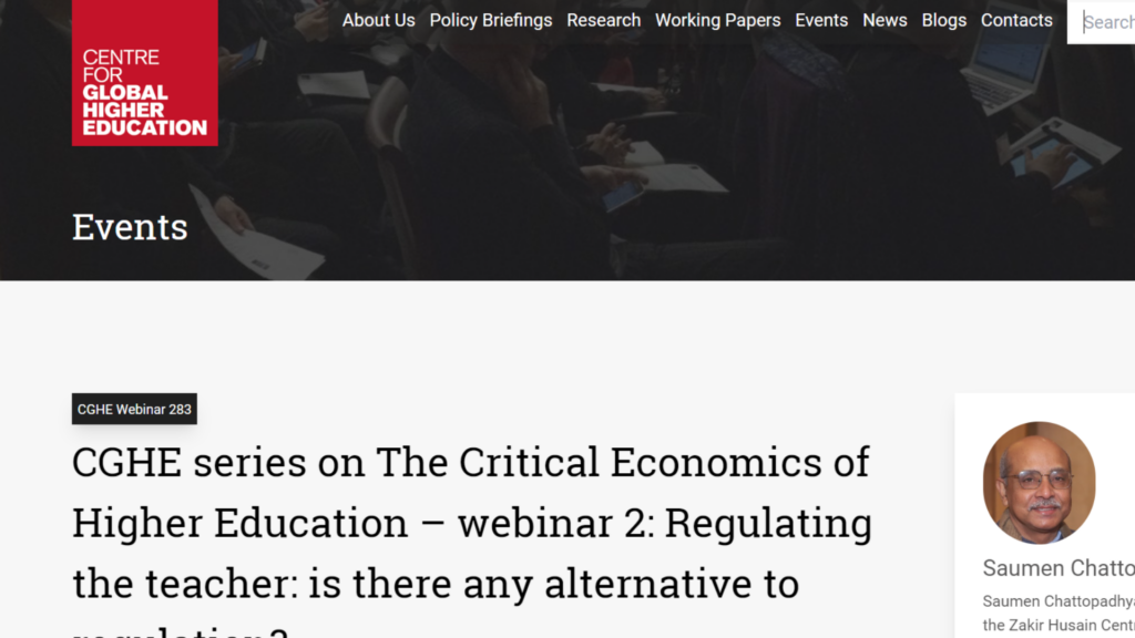 CGHE series on The Critical Economics of Higher Education – webinar 3: What is the appropriate higher education finance model for sub-Saharan Africa?