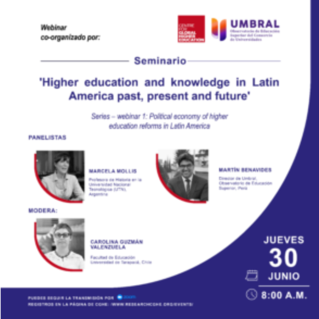 Higher education and knowledge in Latin America past, present and future