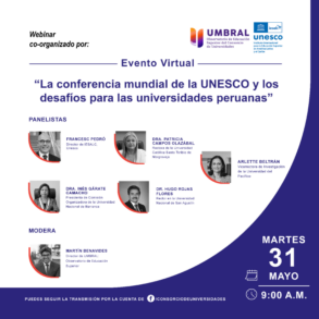 La conferencia mundial de la UNESCO y los desafíos de las universidades peruanas